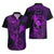Hawaii Hawaiian Shirt Fish Hook Tattoo Mix Polynesian Plumeria Purple Version - Wonder Print Shop