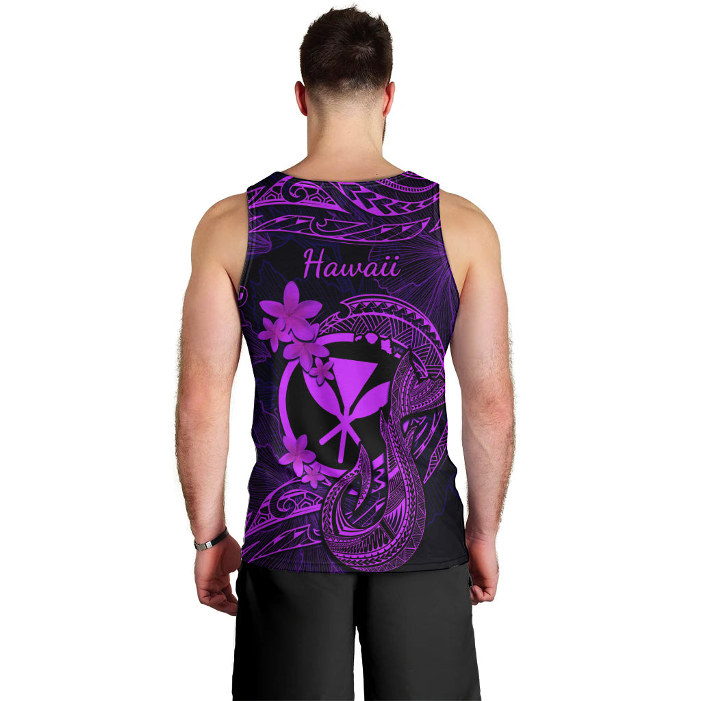 hawaii-men-tank-top-fish-hook-tattoo-mix-polynesian-plumeria-purple-version