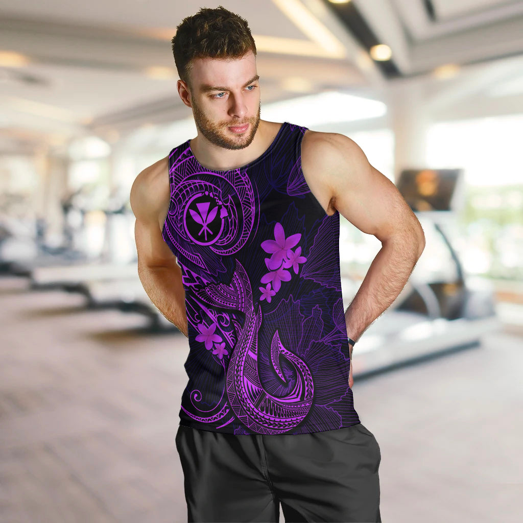 hawaii-men-tank-top-fish-hook-tattoo-mix-polynesian-plumeria-purple-version