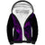 Hawaii Sherpa Hoodie Fish Hook Tattoo Mix Polynesian Plumeria Purple Version - Wonder Print Shop