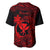 Hawaii Baseball Jersey Fish Hook Tattoo Mix Polynesian Plumeria Red Version - Wonder Print Shop