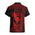 Hawaii Hawaiian Shirt Fish Hook Tattoo Mix Polynesian Plumeria Red Version - Wonder Print Shop