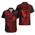 Hawaii Hawaiian Shirt Fish Hook Tattoo Mix Polynesian Plumeria Red Version - Wonder Print Shop