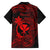 Hawaii Kid Hawaiian Shirt Fish Hook Tattoo Mix Polynesian Plumeria Red Version - Wonder Print Shop