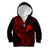 Hawaii Kid Hoodie Fish Hook Tattoo Mix Polynesian Plumeria Red Version - Wonder Print Shop