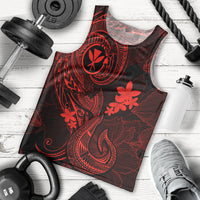 hawaii-men-tank-top-fish-hook-tattoo-mix-polynesian-plumeria-red-version