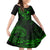 Hawaii Family Matching Tank Maxi Dress and Hawaiian Shirt Fish Hook Tattoo Mix Polynesian Plumeria Green Version - Wonder Print Shop