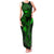 Hawaii Family Matching Tank Maxi Dress and Hawaiian Shirt Fish Hook Tattoo Mix Polynesian Plumeria Green Version - Wonder Print Shop
