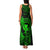 Hawaii Family Matching Tank Maxi Dress and Hawaiian Shirt Fish Hook Tattoo Mix Polynesian Plumeria Green Version - Wonder Print Shop