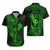 Hawaii Hawaiian Shirt Fish Hook Tattoo Mix Polynesian Plumeria Green Version - Wonder Print Shop
