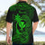 Hawaii Hawaiian Shirt Fish Hook Tattoo Mix Polynesian Plumeria Green Version - Wonder Print Shop