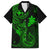 Hawaii Kid Hawaiian Shirt Fish Hook Tattoo Mix Polynesian Plumeria Green Version - Wonder Print Shop