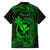 Hawaii Kid Hawaiian Shirt Fish Hook Tattoo Mix Polynesian Plumeria Green Version - Wonder Print Shop