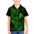 Hawaii Kid Hawaiian Shirt Fish Hook Tattoo Mix Polynesian Plumeria Green Version - Wonder Print Shop
