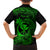 Hawaii Kid Hawaiian Shirt Fish Hook Tattoo Mix Polynesian Plumeria Green Version - Wonder Print Shop