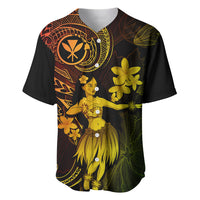 Hawaii Baseball Jersey Hula Girl Mix Polynesian Plumeria Reggae Version - Wonder Print Shop