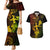 Hawaii Couples Matching Mermaid Dress and Hawaiian Shirt Hula Girl Mix Polynesian Plumeria Reggae Version - Wonder Print Shop