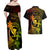 Hawaii Couples Matching Off Shoulder Maxi Dress and Hawaiian Shirt Hula Girl Mix Polynesian Plumeria Reggae Version - Wonder Print Shop