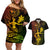 Hawaii Couples Matching Off Shoulder Short Dress and Hawaiian Shirt Hula Girl Mix Polynesian Plumeria Reggae Version - Wonder Print Shop