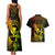 Hawaii Couples Matching Tank Maxi Dress and Hawaiian Shirt Hula Girl Mix Polynesian Plumeria Reggae Version - Wonder Print Shop