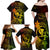 Hawaii Family Matching Off Shoulder Long Sleeve Dress and Hawaiian Shirt Hula Girl Mix Polynesian Plumeria Reggae Version - Wonder Print Shop