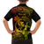 Hawaii Family Matching Off Shoulder Short Dress and Hawaiian Shirt Hula Girl Mix Polynesian Plumeria Reggae Version - Wonder Print Shop
