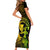 Hawaii Family Matching Short Sleeve Bodycon Dress and Hawaiian Shirt Hula Girl Mix Polynesian Plumeria Reggae Version - Wonder Print Shop
