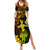 Hawaii Family Matching Summer Maxi Dress and Hawaiian Shirt Hula Girl Mix Polynesian Plumeria Reggae Version - Wonder Print Shop