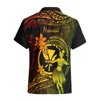 Hawaii Hawaiian Shirt Hula Girl Mix Polynesian Plumeria Reggae Version - Wonder Print Shop