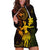 Hawaii Hoodie Dress Hula Girl Mix Polynesian Plumeria Reggae Version - Wonder Print Shop