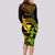 Hawaii Long Sleeve Bodycon Dress Hula Girl Mix Polynesian Plumeria Reggae Version - Wonder Print Shop
