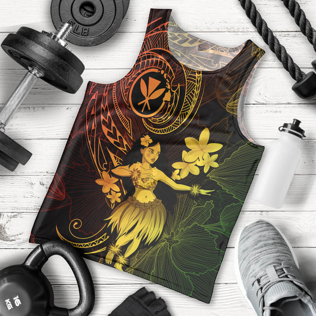 hawaii-men-tank-top-hula-girl-mix-polynesian-plumeria-reggae-version