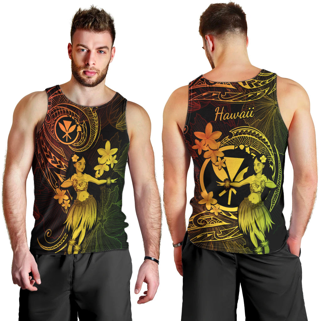 hawaii-men-tank-top-hula-girl-mix-polynesian-plumeria-reggae-version