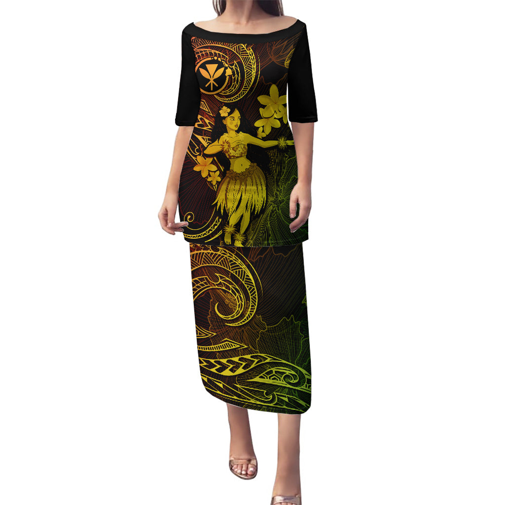 Hawaii Puletasi Hula Girl Mix Polynesian Plumeria Reggae Version - Wonder Print Shop