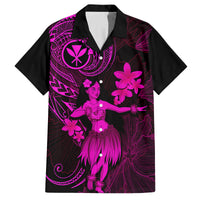 Hawaii Family Matching Mermaid Dress and Hawaiian Shirt Hula Girl Mix Polynesian Plumeria Pink Version - Wonder Print Shop