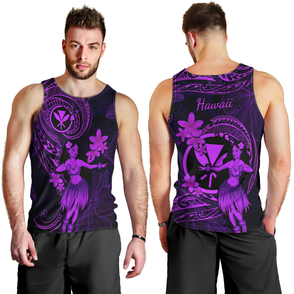hawaii-men-tank-top-hula-girl-mix-polynesian-plumeria-purple-version