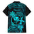 Hawaii Kid Hawaiian Shirt Hula Girl Mix Polynesian Plumeria Turquoise Version - Wonder Print Shop