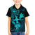 Hawaii Kid Hawaiian Shirt Hula Girl Mix Polynesian Plumeria Turquoise Version - Wonder Print Shop