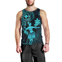 hawaii-men-tank-top-hula-girl-mix-polynesian-plumeria-turquoise-version