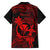 Hawaii Kid Hawaiian Shirt Hula Girl Mix Polynesian Plumeria Red Version - Wonder Print Shop