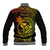Hawaii Baseball Jacket King Kamehameha Mix Polynesian Plumeria Reggae Version - Wonder Print Shop