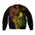 Hawaii Bomber Jacket King Kamehameha Mix Polynesian Plumeria Reggae Version - Wonder Print Shop