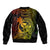 Hawaii Bomber Jacket King Kamehameha Mix Polynesian Plumeria Reggae Version - Wonder Print Shop
