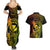 Hawaii Couples Matching Summer Maxi Dress and Hawaiian Shirt King Kamehameha Mix Polynesian Plumeria Reggae Version - Wonder Print Shop