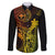Hawaii Family Matching Long Sleeve Bodycon Dress and Hawaiian Shirt King Kamehameha Mix Polynesian Plumeria Reggae Version - Wonder Print Shop