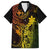 Hawaii Family Matching Off Shoulder Short Dress and Hawaiian Shirt King Kamehameha Mix Polynesian Plumeria Reggae Version - Wonder Print Shop