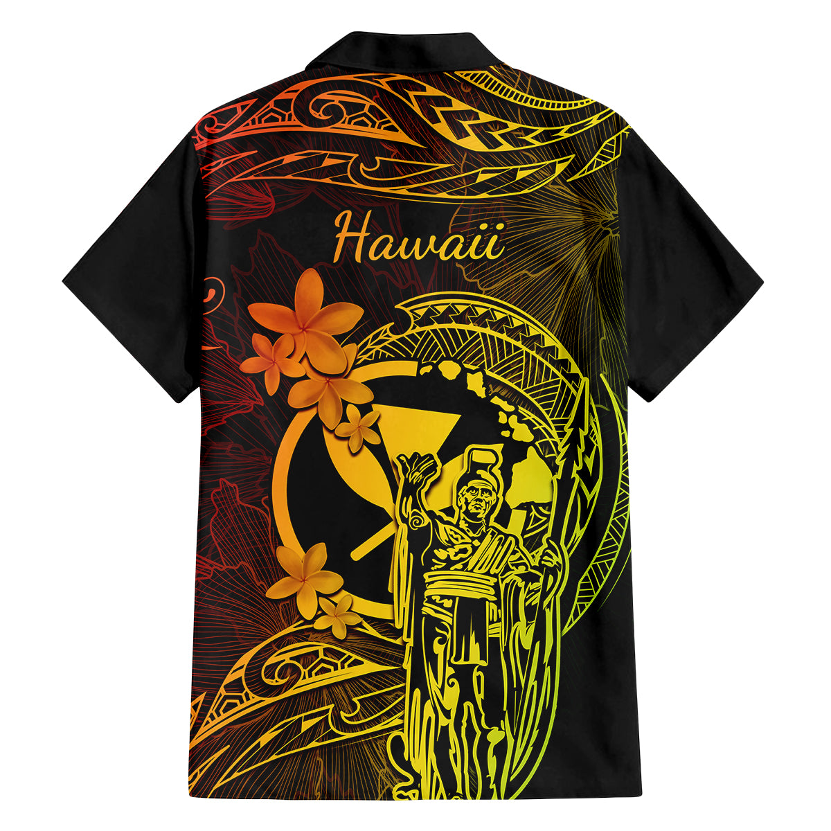 Hawaii Family Matching Puletasi Dress and Hawaiian Shirt King Kamehameha Mix Polynesian Plumeria Reggae Version - Wonder Print Shop