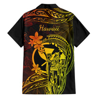 Hawaii Family Matching Puletasi Dress and Hawaiian Shirt King Kamehameha Mix Polynesian Plumeria Reggae Version - Wonder Print Shop