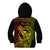 Hawaii Kid Hoodie King Kamehameha Mix Polynesian Plumeria Reggae Version - Wonder Print Shop