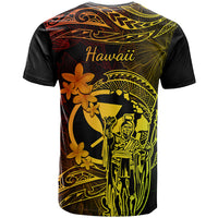 Hawaii T Shirt King Kamehameha Mix Polynesian Plumeria Reggae Version - Wonder Print Shop